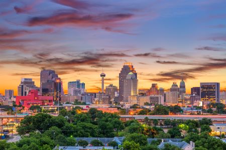 "Downtown San Antonio skyline"