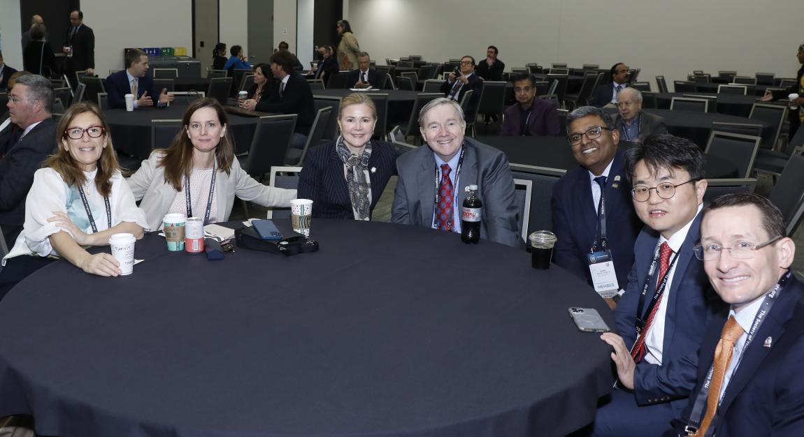 Group of STS members at a committee table