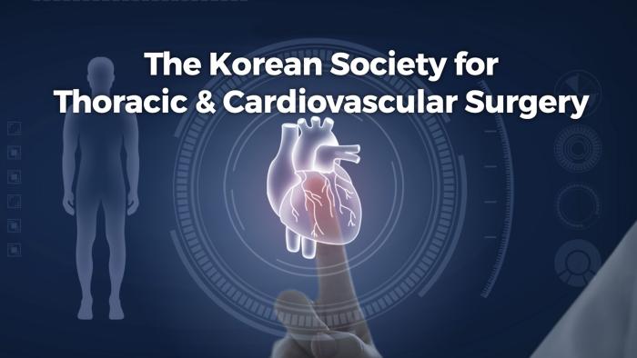 Korean Society for Thoracic and Cardiovascular Surgery (blue background, computer-generated heart)