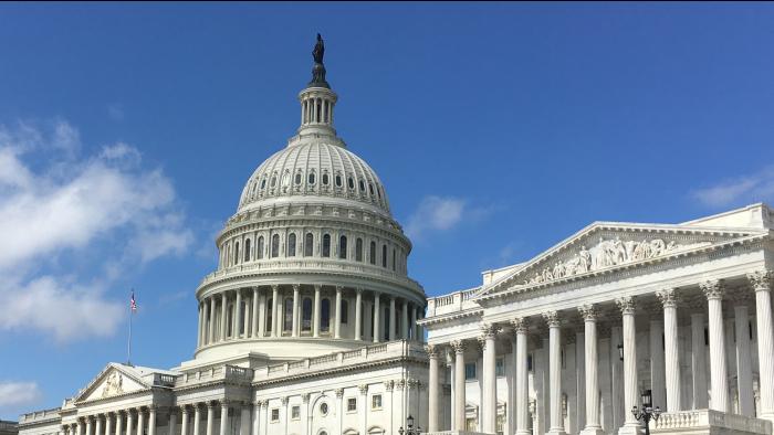 US Capitol building with blue skies