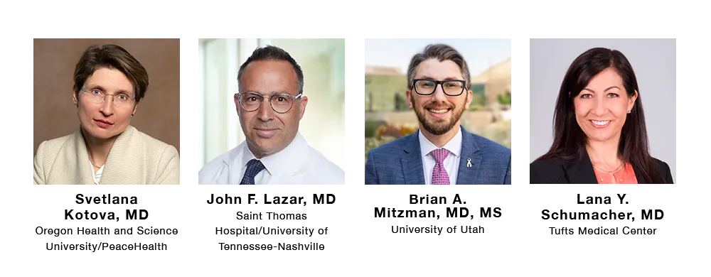 Drs. Kotova, Lazar, Mitzman, and Schumacher - course directors