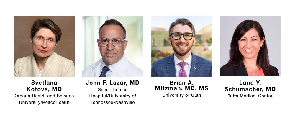Drs. Kotova, Lazar, Mitzman, and Schumacher - course directors
