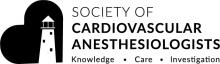 Society of Cardiovascular Anesthesiologists (logo) lighthouse graphic superimposed on a black heart